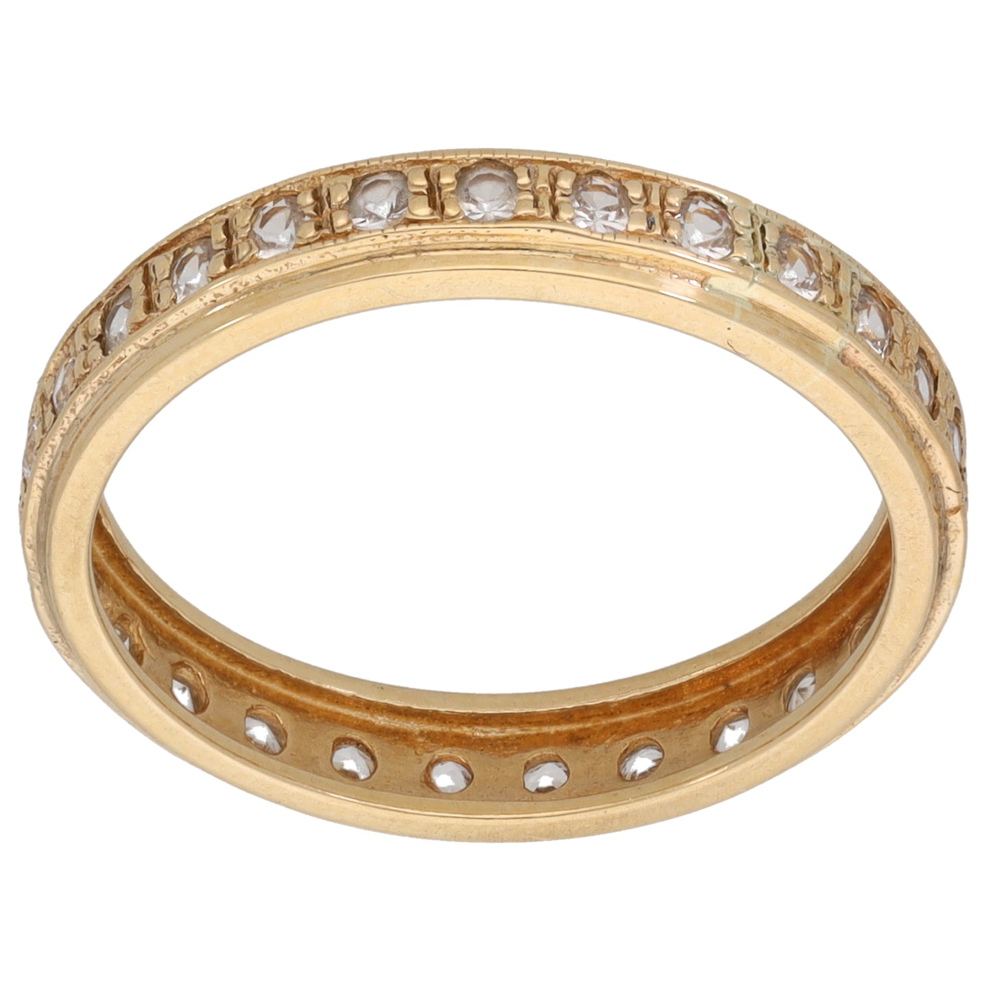 9ct Gold Cubic Zirconia Eternity Ring Size T