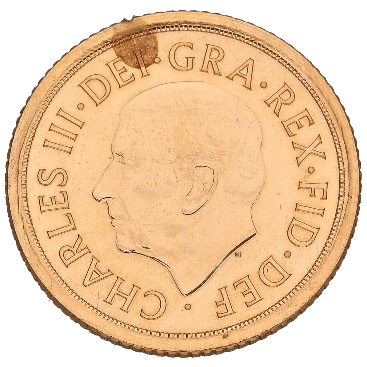 24ct Gold King Charles III Half Sovereign Coin 2022