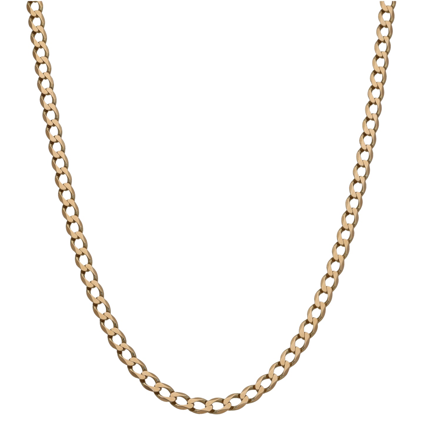 9ct Gold Curb Chain 22"