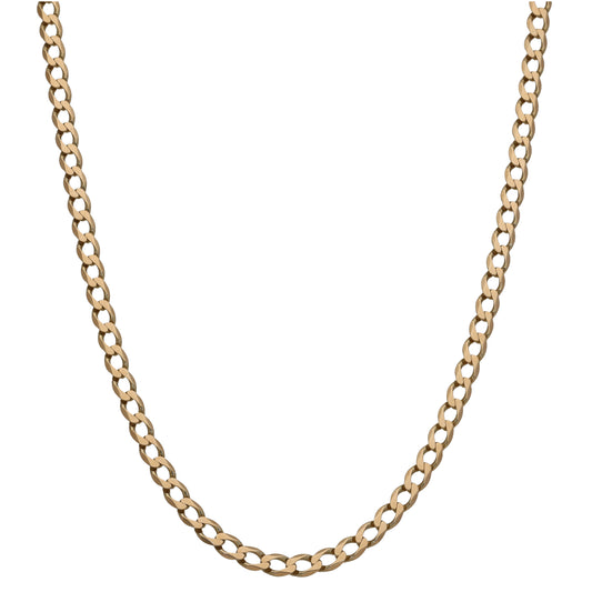 9ct Gold Curb Chain 22"