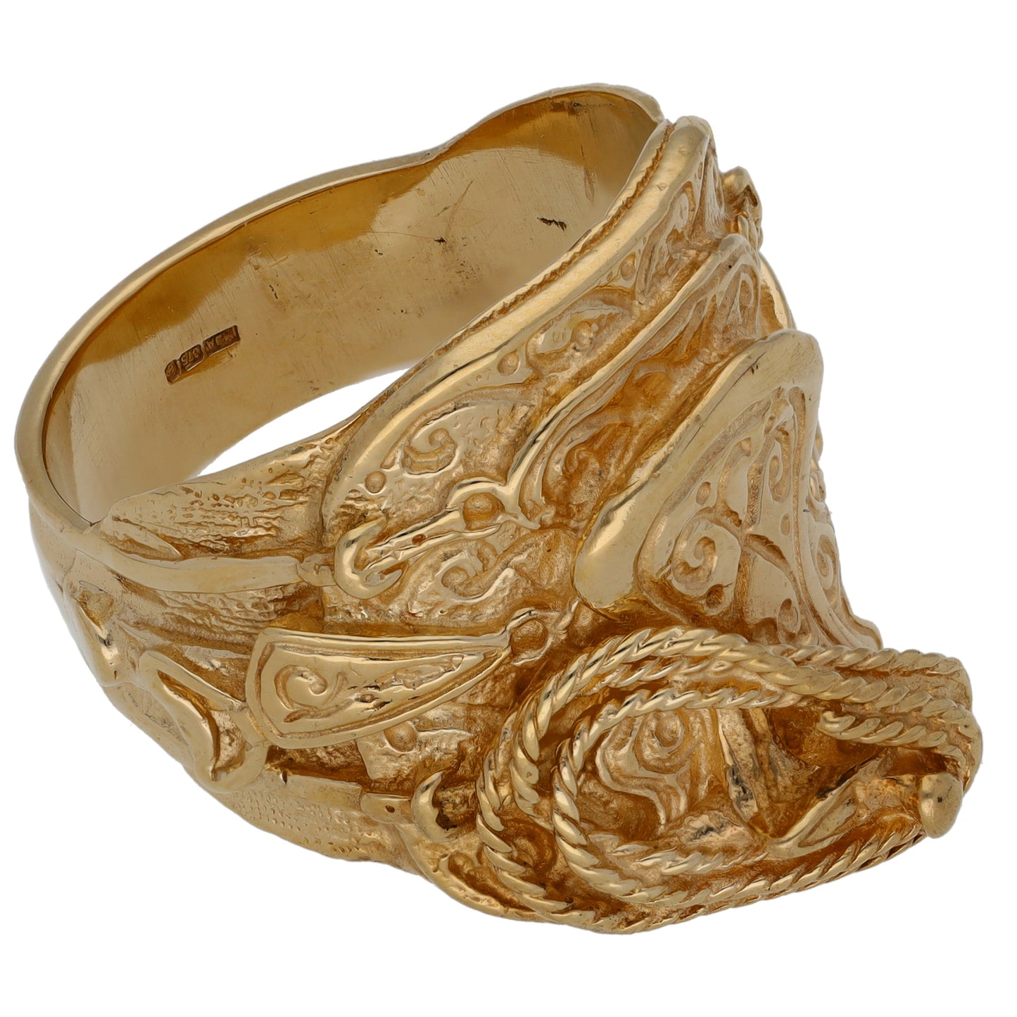 9ct Gold Saddle Ring Size Z+1