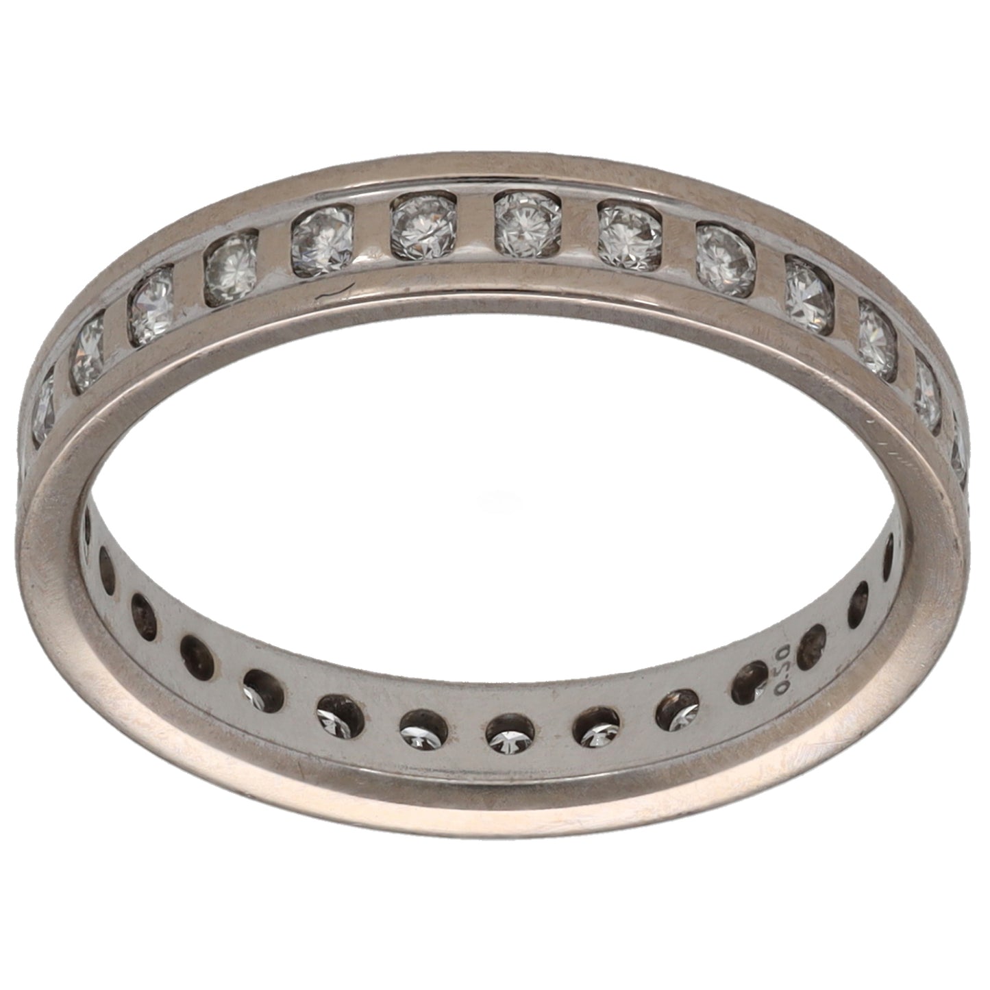 18ct White Gold 0.45ct Diamond Eternity Ring Size K