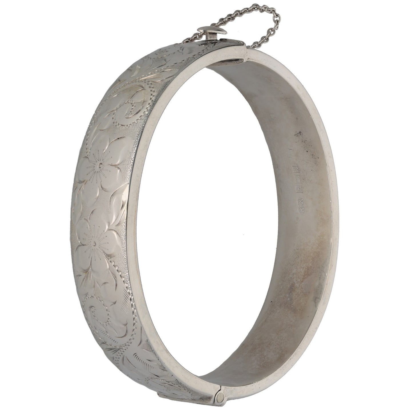 Sterling Silver Hinged/Clasp Bangle