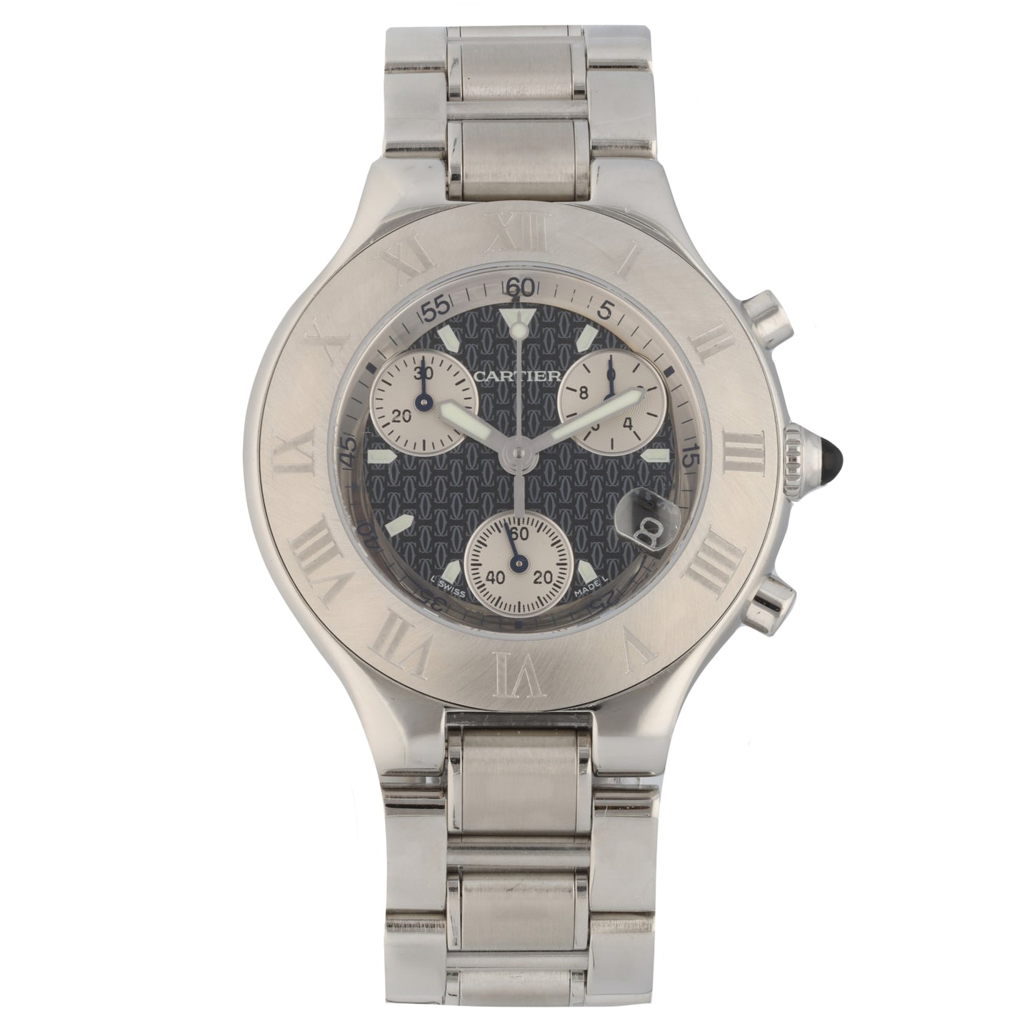 Cartier Chronoscaph 2424 38mm Stainless Steel Watch