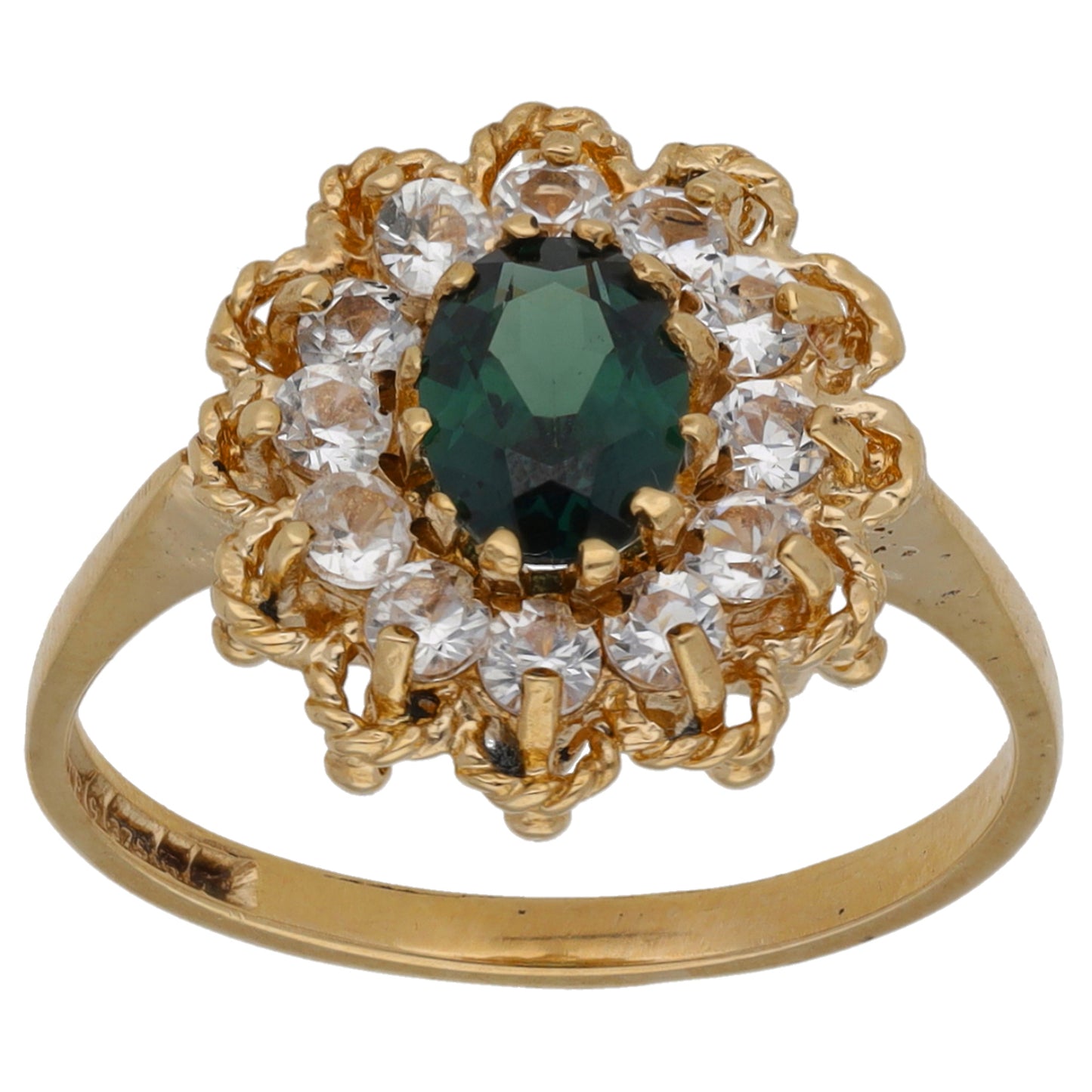 9ct Gold Imitation Dress/Cocktail Ring Size O