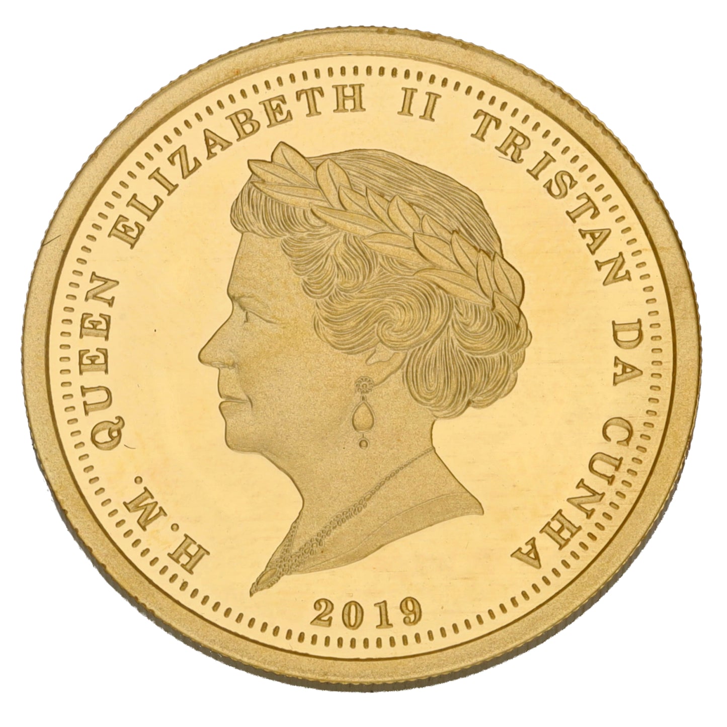 22ct Gold Queen Elizabeth II One Laurel Coin 2019