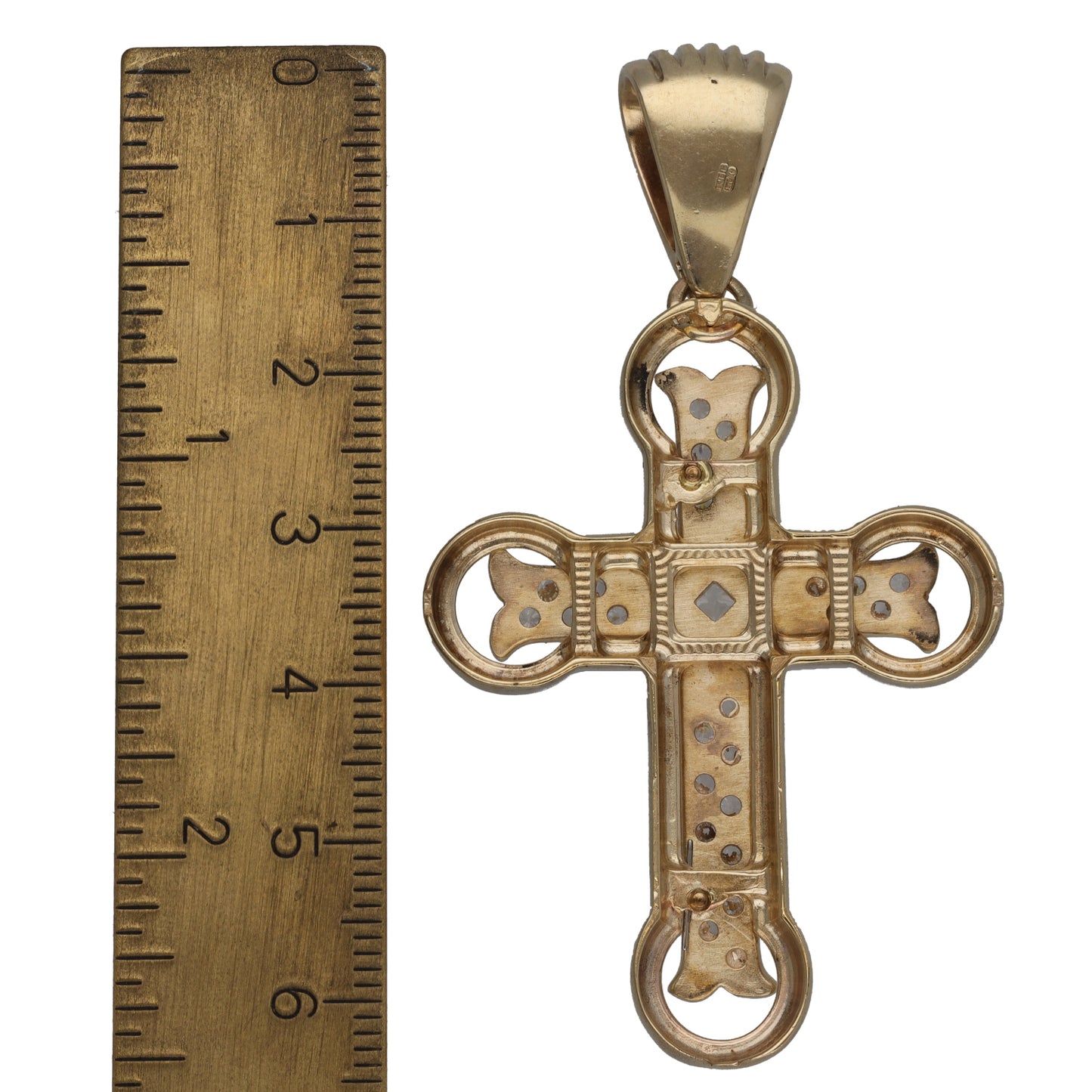 9ct Gold Cubic Cross Zirconia Pendant