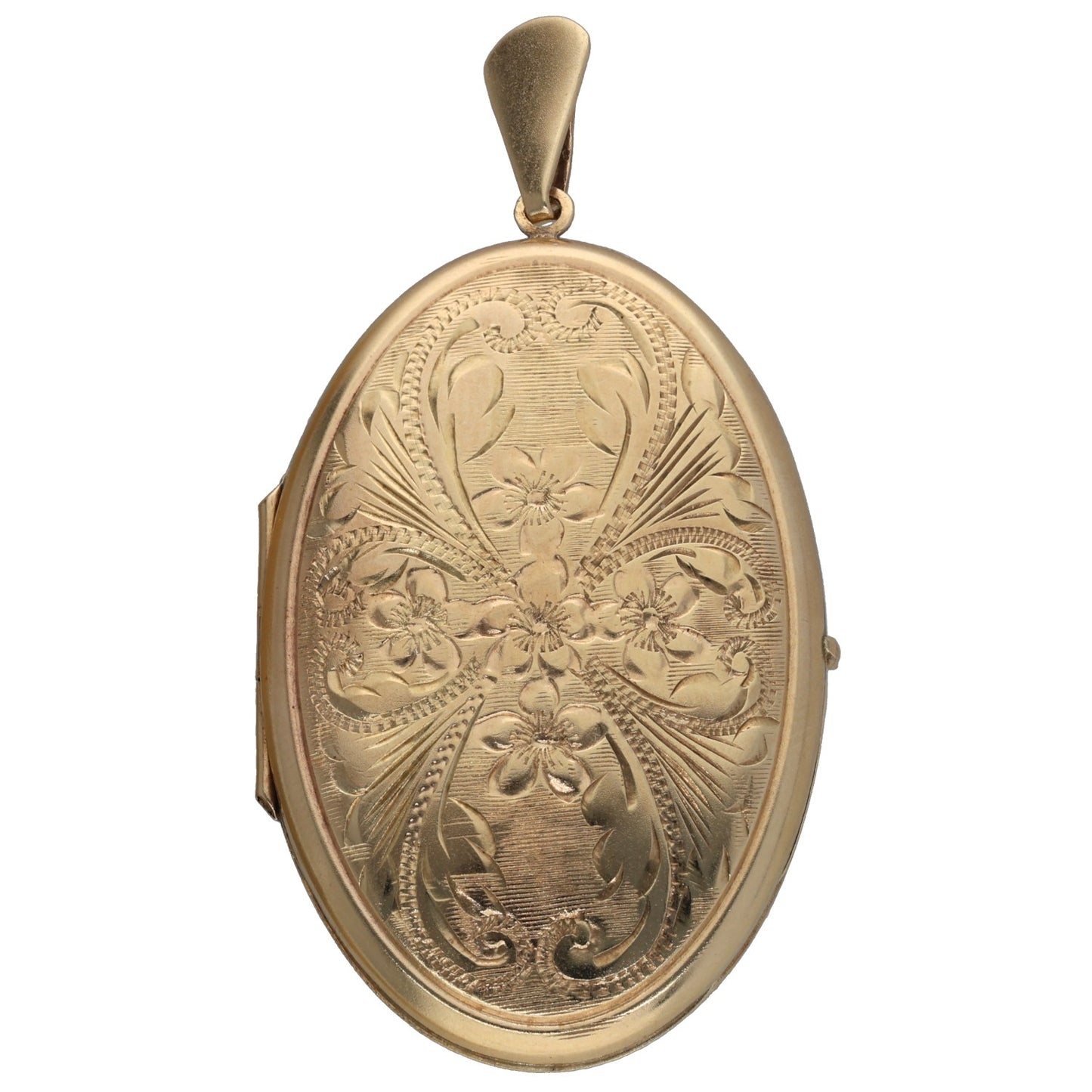 9ct Gold Patterned Locket Pendant