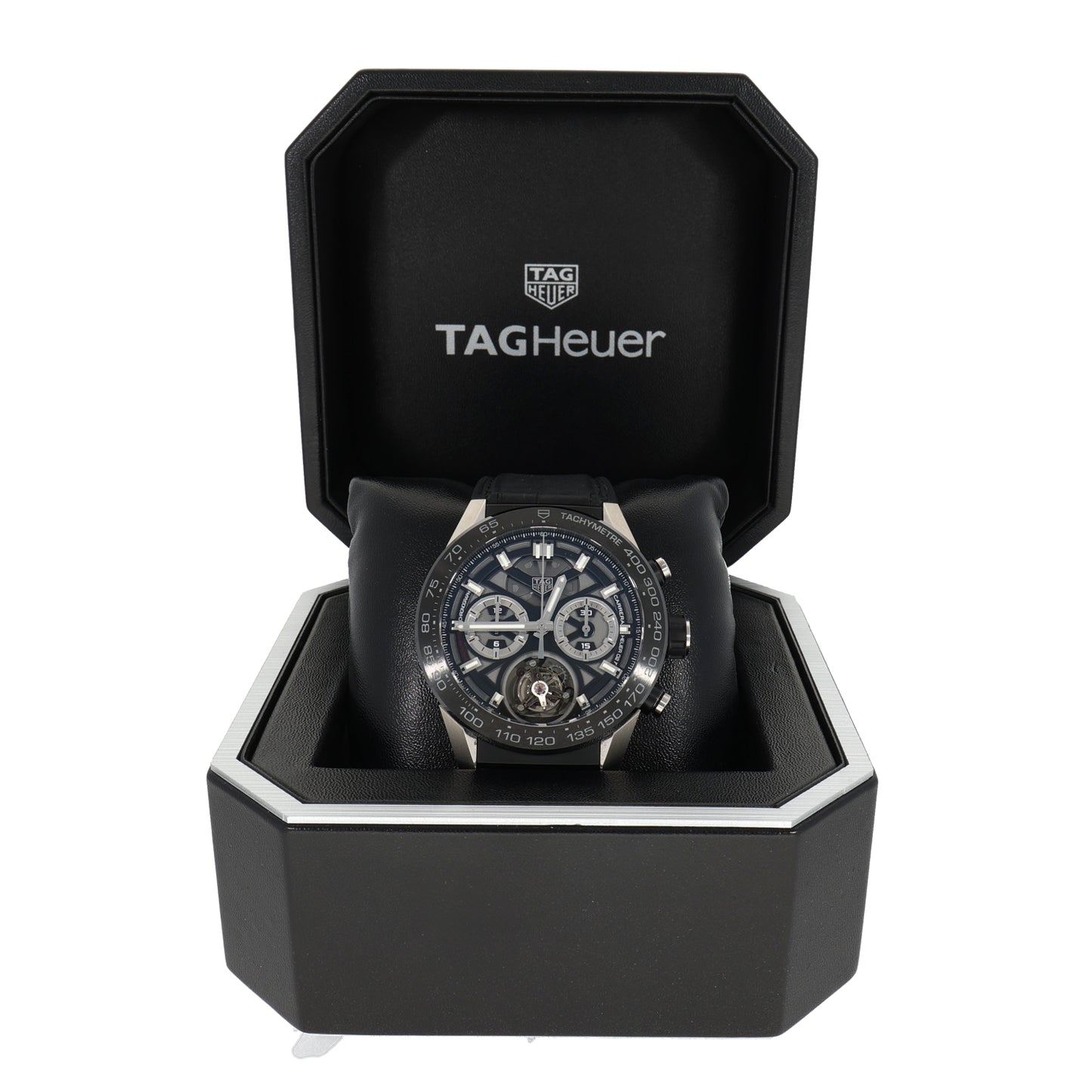 Tag Heuer Carrera Tourbillon CAR5A8Y 45mm Titanium & Ceramic Watch