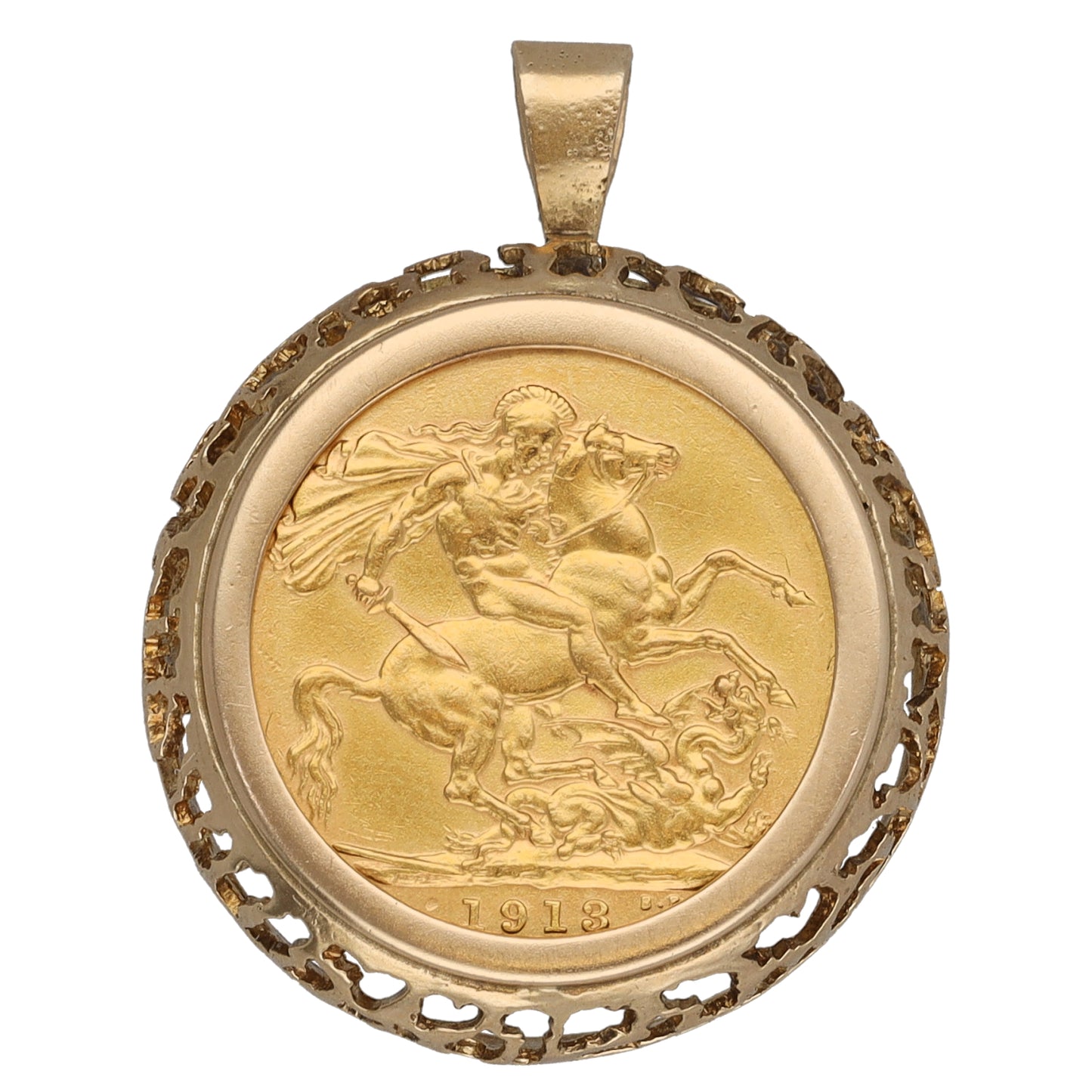 9ct Gold Full Sovereign Coin Pendant