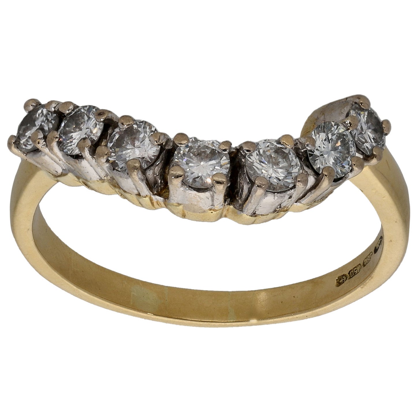 18ct Gold 0.49ct Diamond Dress/Cocktail Ring Size L