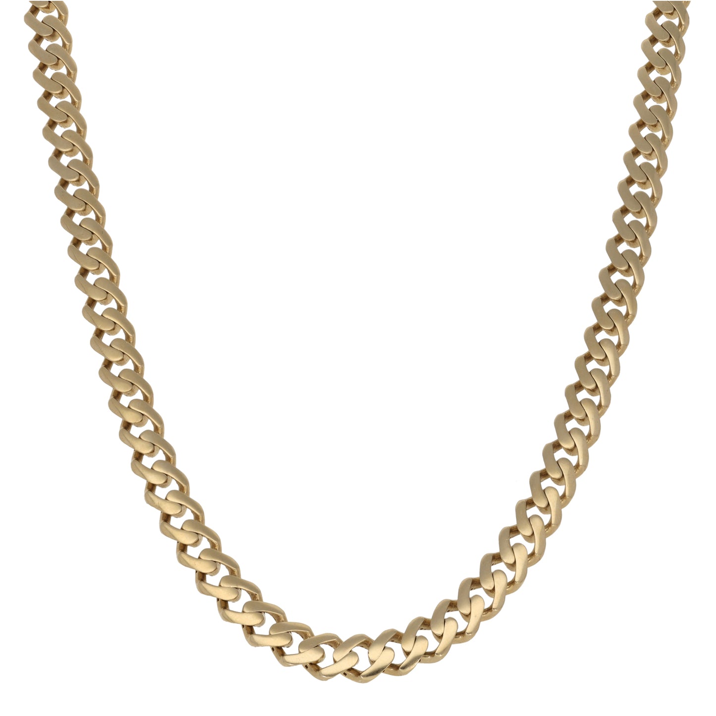14ct Gold Cubic Zirconia Curb Chain 16"