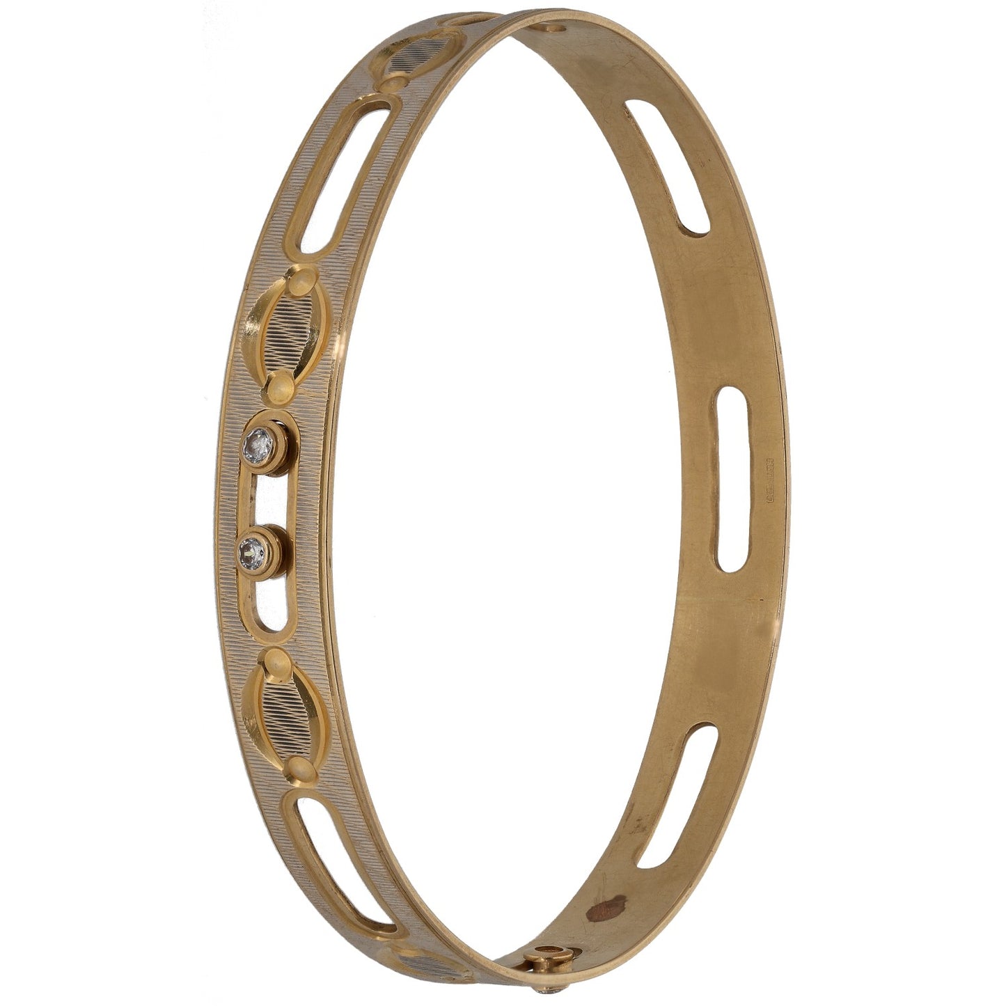 18ct Gold Cubic Zirconia Alternative Bangle