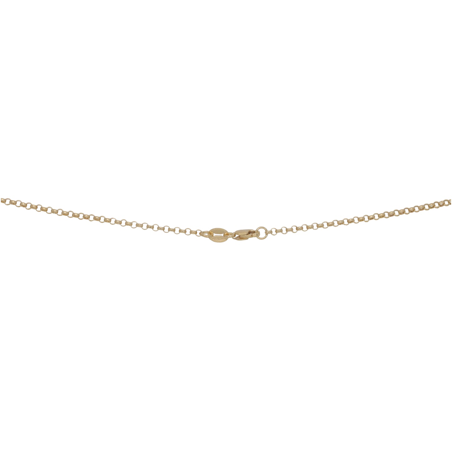 New 9ct Gold Cubic Zirconia Infinity Belcher Necklace 18"