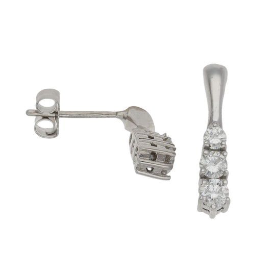 18ct White Gold 0.54ct Diamond Dress/Cocktail Earrings