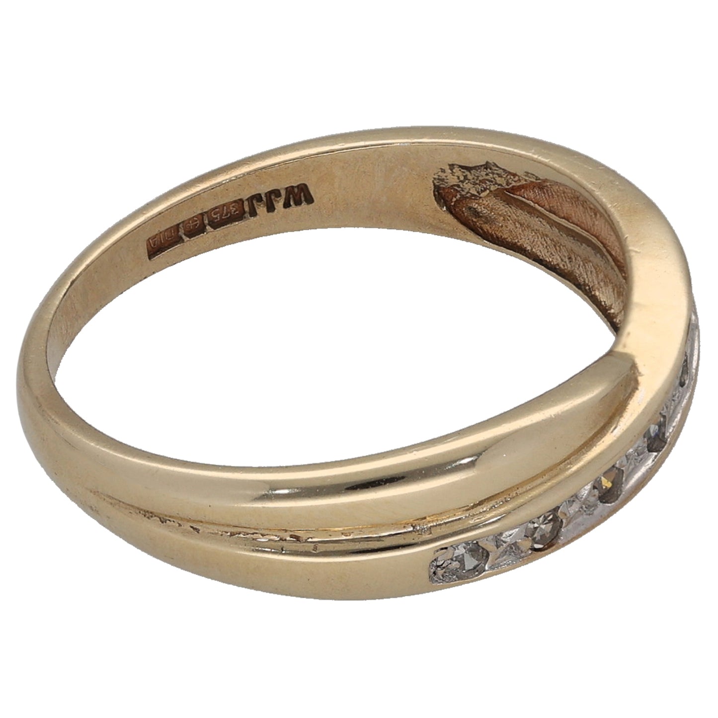 9ct Gold 0.07ct Diamond Half Eternity Ring Size K