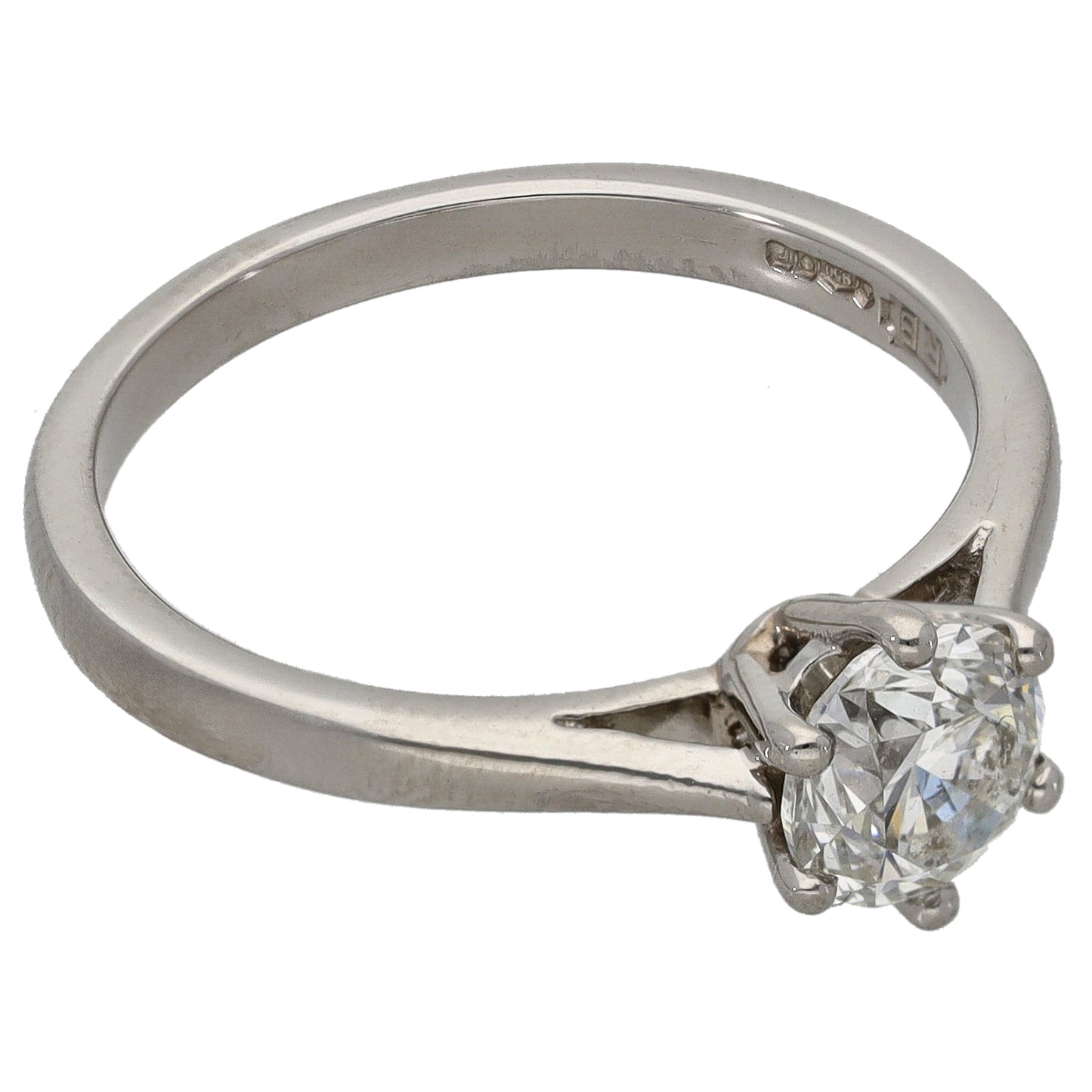 Platinum 1.01ct Diamond Solitaire Ring Size N