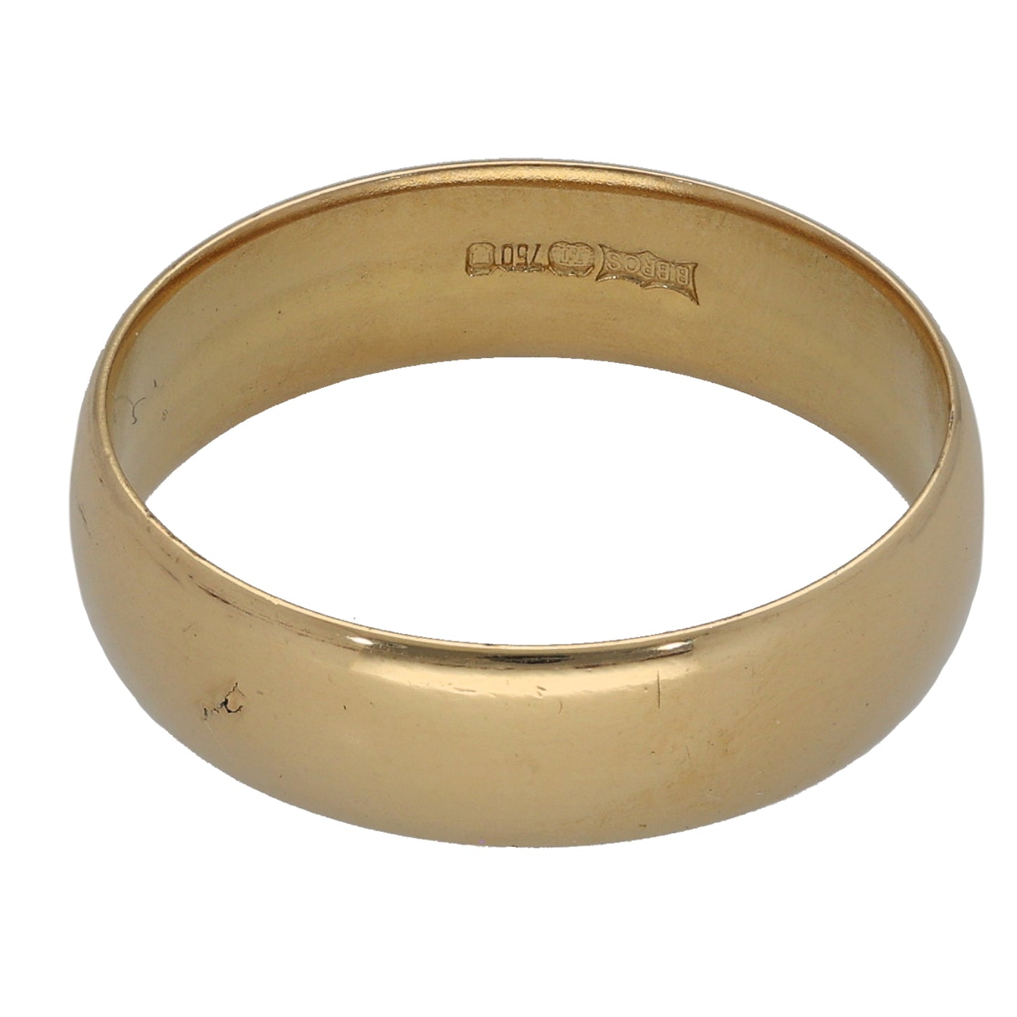 18ct Gold Plain Wedding Ring Size S