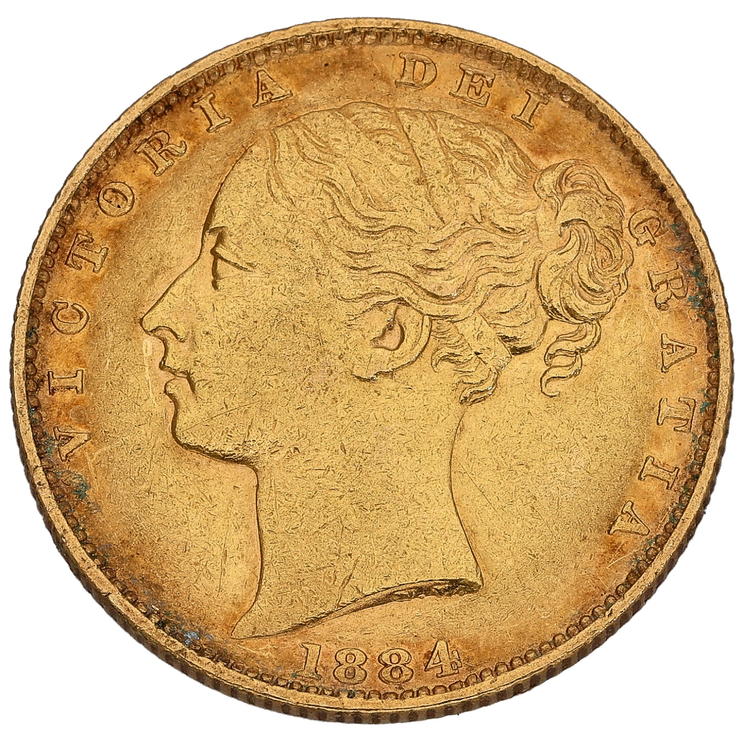 22ct Gold Queen Victoria Full Sovereign Coin 1884