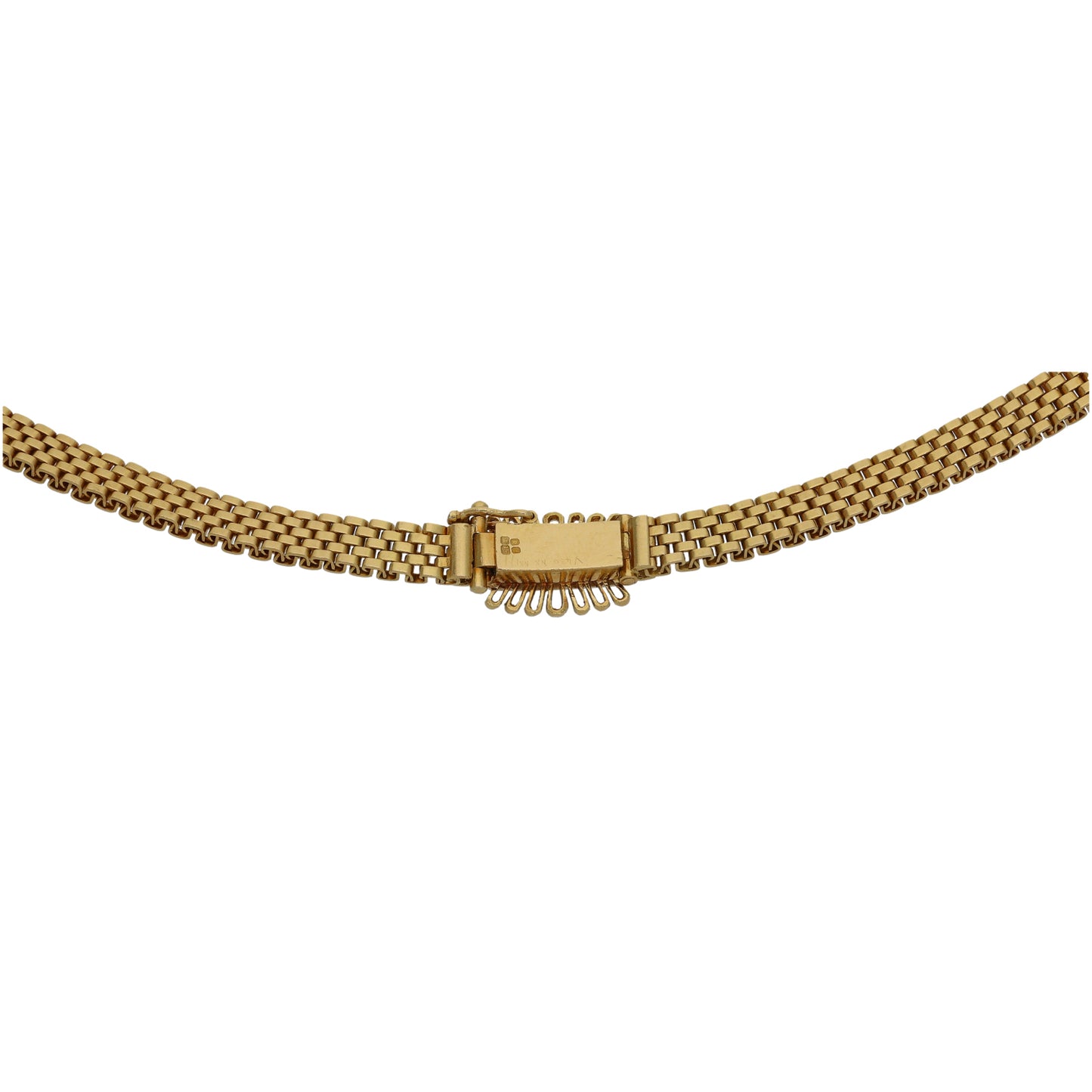 18ct Gold 0.13ct Round Diamond Fancy Necklace 16"