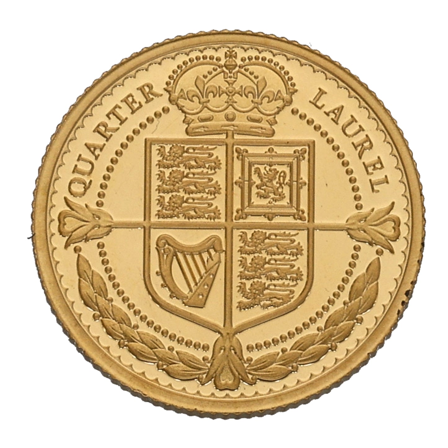 22ct Gold Queen Elizabeth II Quarter Sovereign Coin 2021