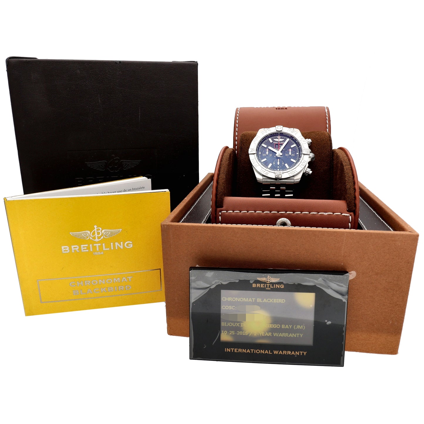 Breitling Blackbird A44360 44mm Stainless Steel Watch
