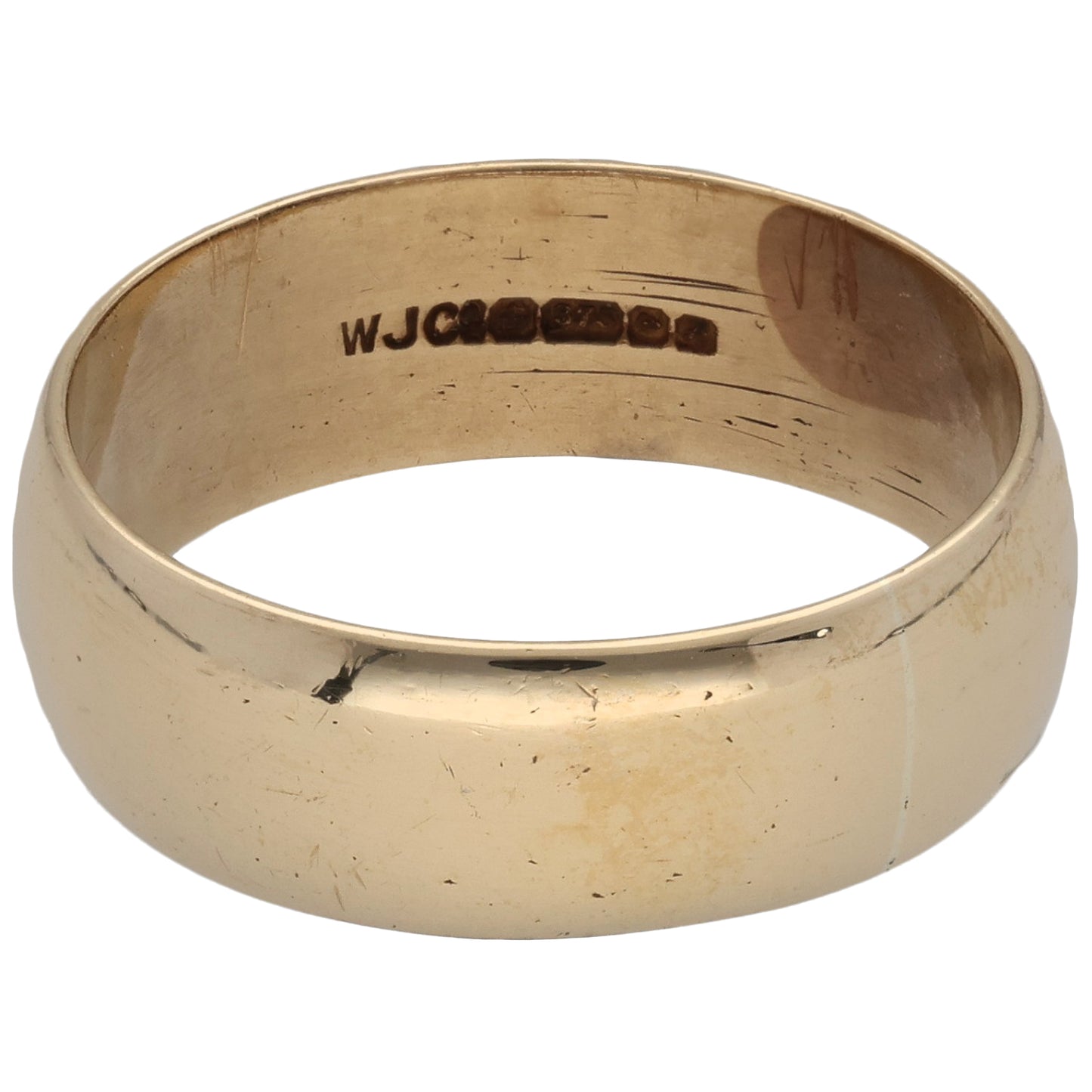 9ct Gold Plain Wedding Ring Size S