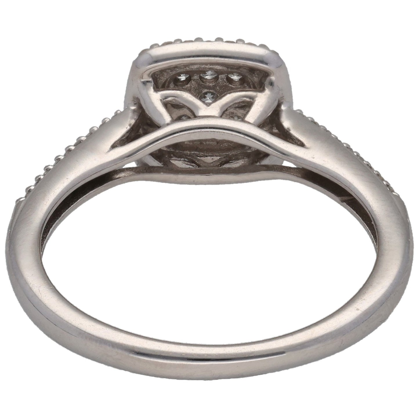 9ct White Gold 0.36ct Diamond Dress/Cocktail Ring Size K