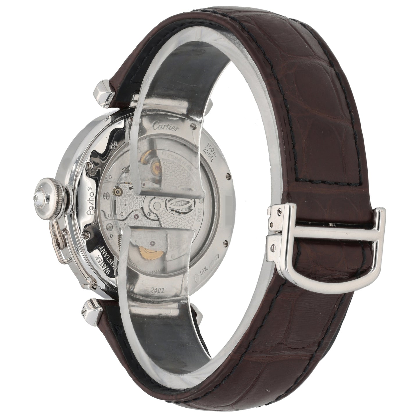 Cartier Pasha 38 Grid WJ108751 38mm White Gold Watch