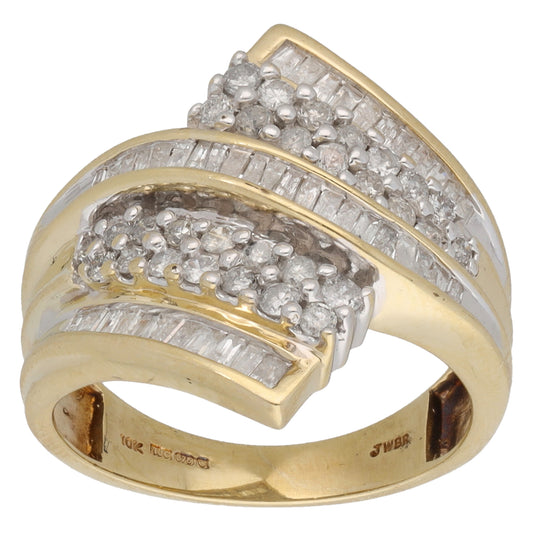 9ct Gold 1.03ct Diamond Alternative Ring Size N