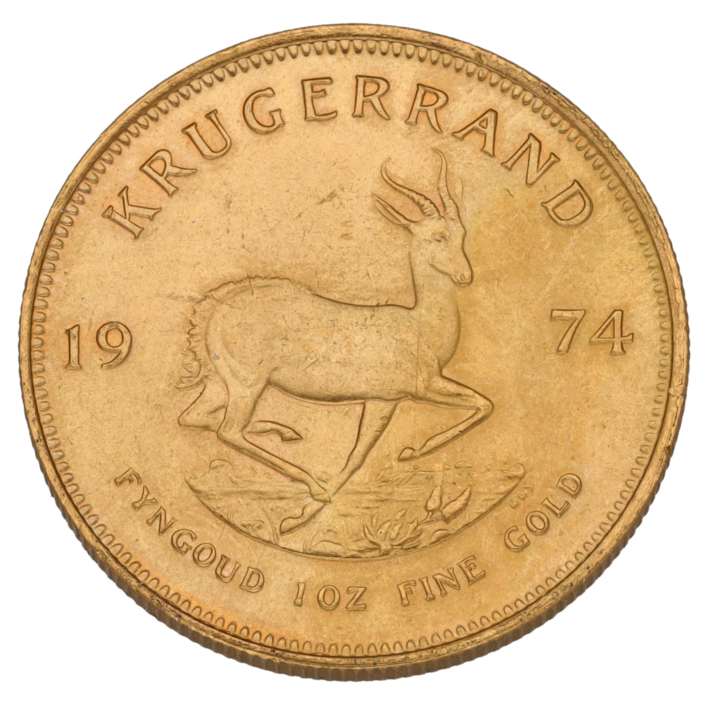22ct Gold 1 OZ Krugerrand Coin 1974
