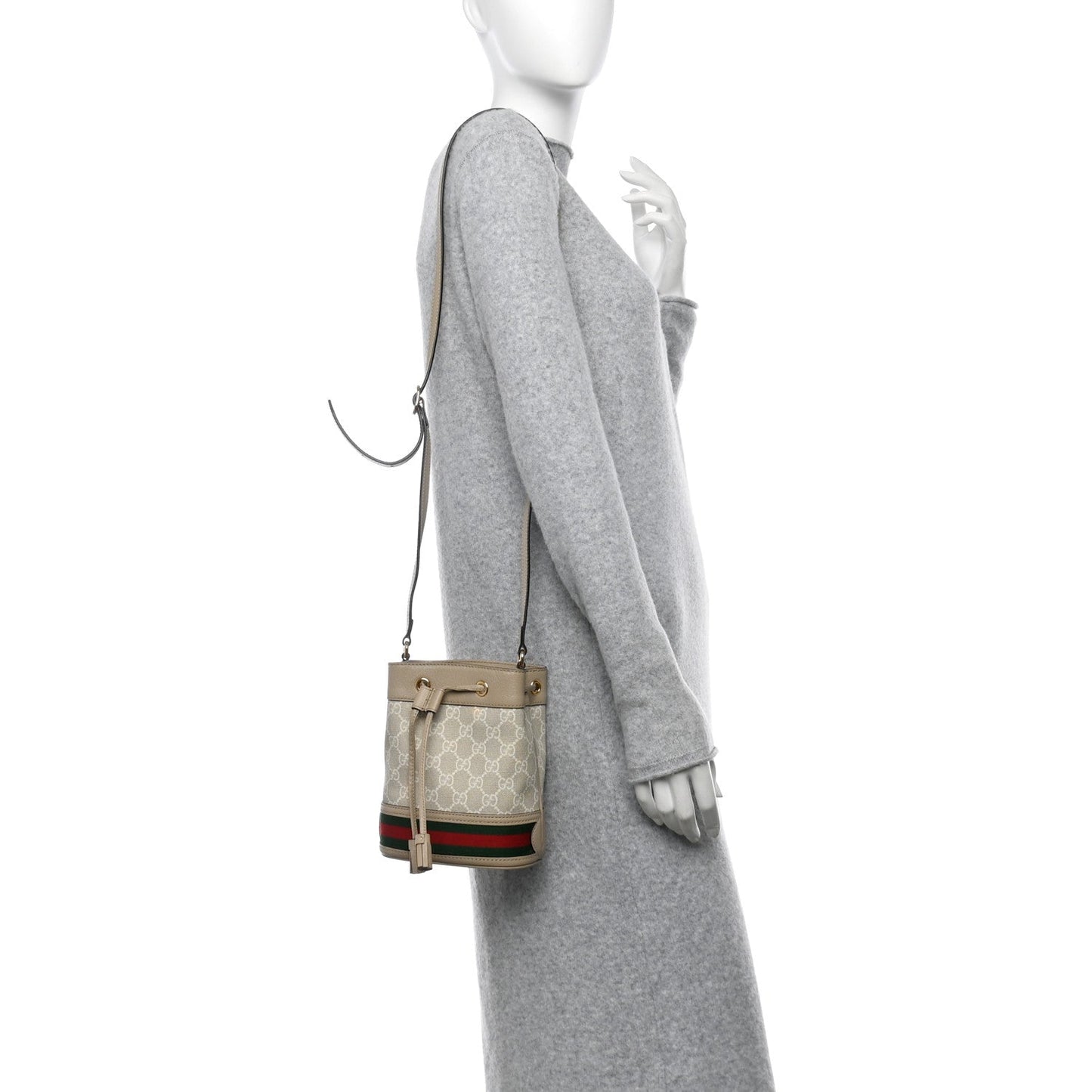 Gucci Ophidia Bucket GG Supreme Coated Canvas Bag - Beige