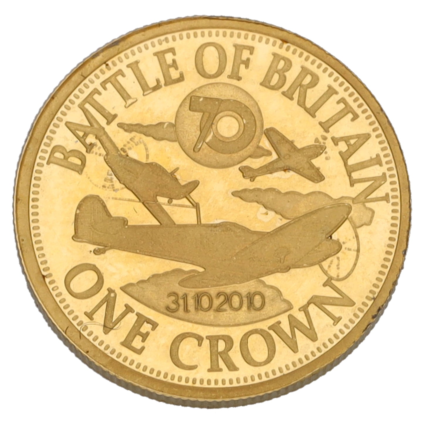 22ct Gold Battle Of Britain One Crown Coin 2010