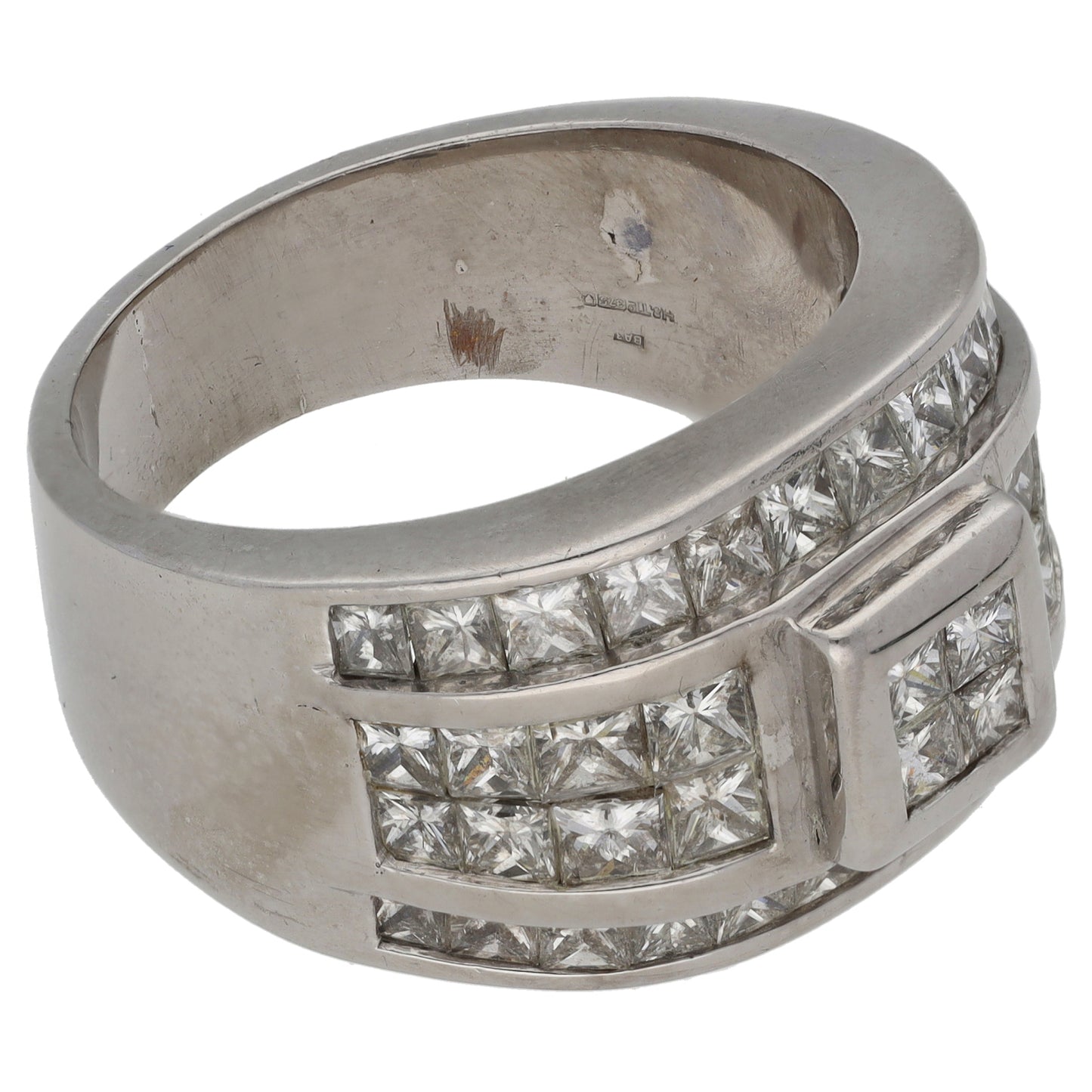 9ct White Gold 4.04ct Diamond Alternative Ring Size X