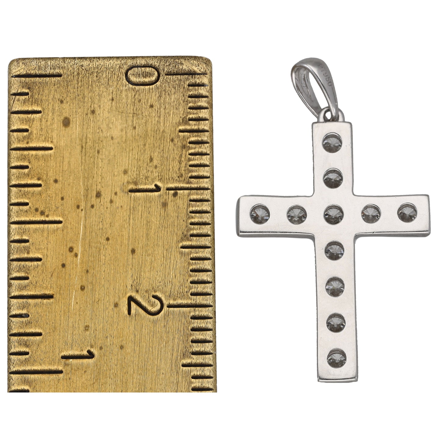 Platinum 1.12ct Diamond Cross Pendant