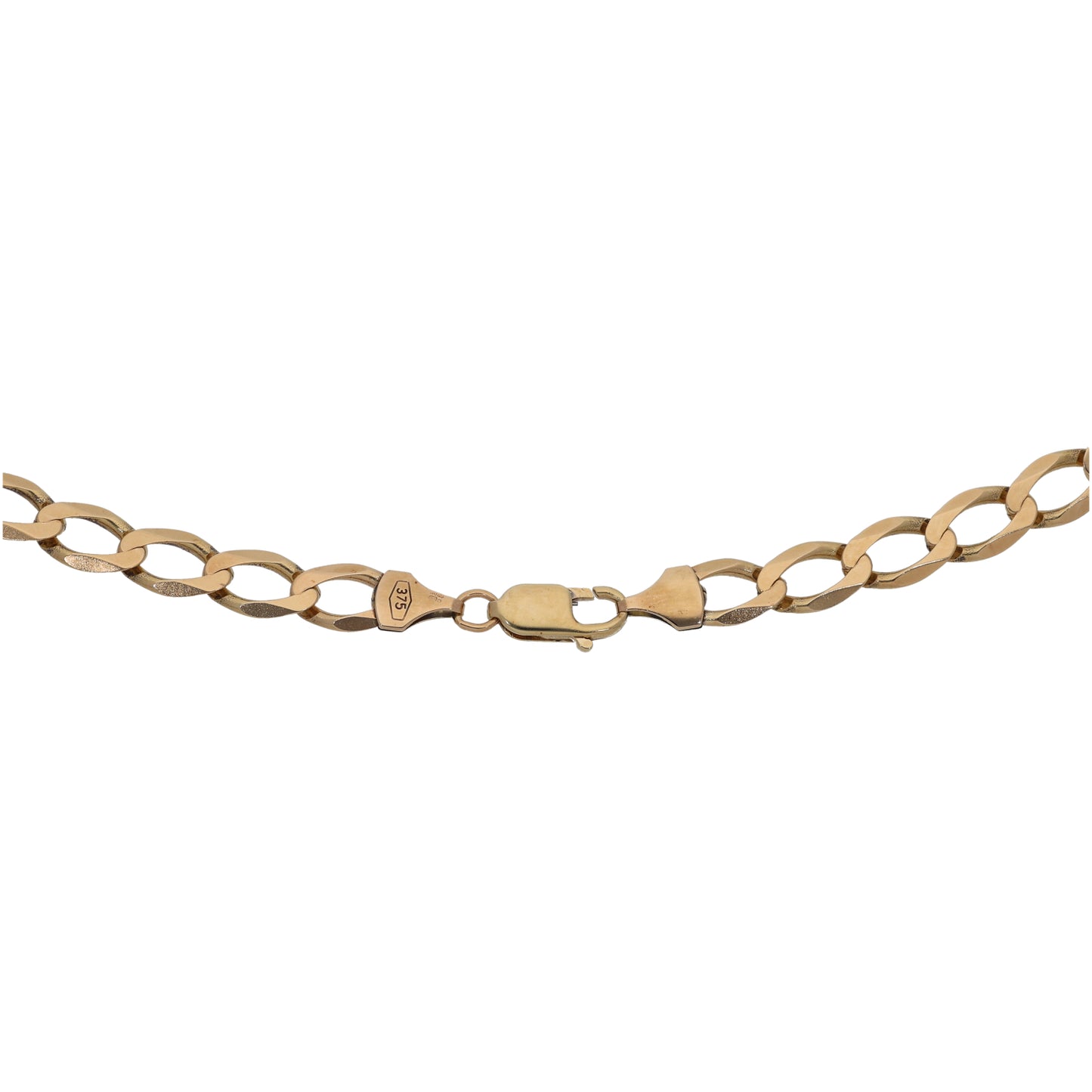 9ct Gold Curb Chain 18"