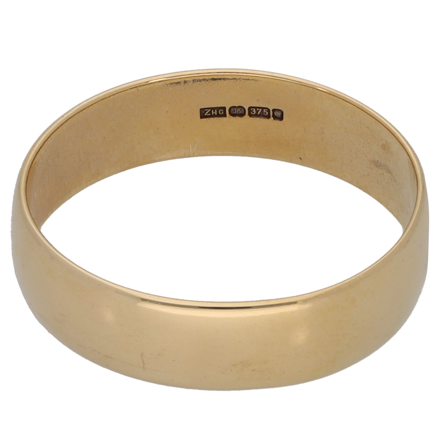 9ct Gold Plain Wedding Ring Size O