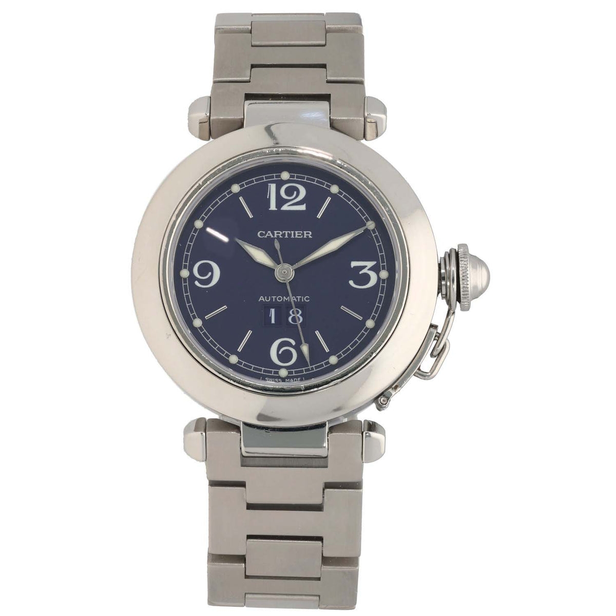 Cartier Pasha C Grande Date W31047M7 35mm Stainless Steel Watch