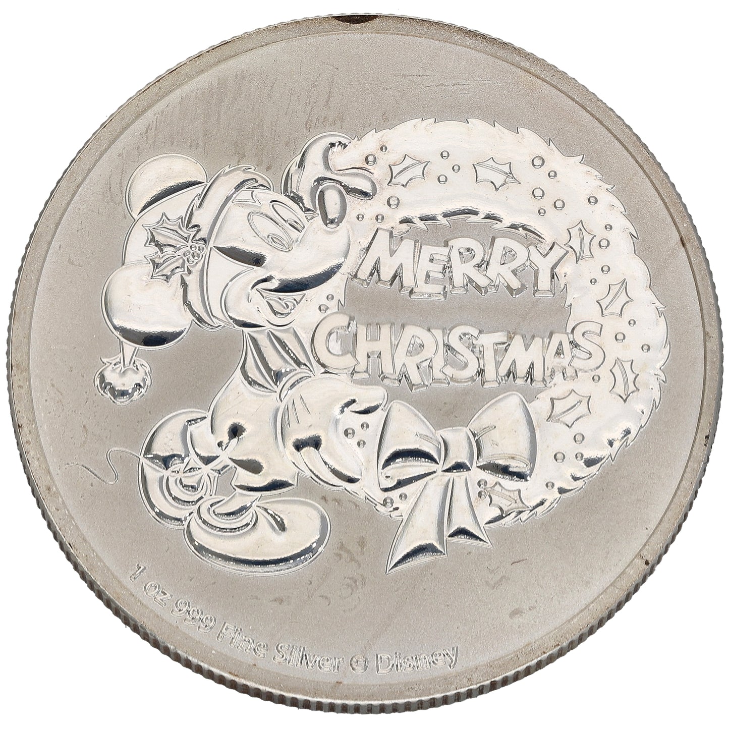 Fine Silver Micky Mouse Merry Christmas 1 OZ Coin 2021