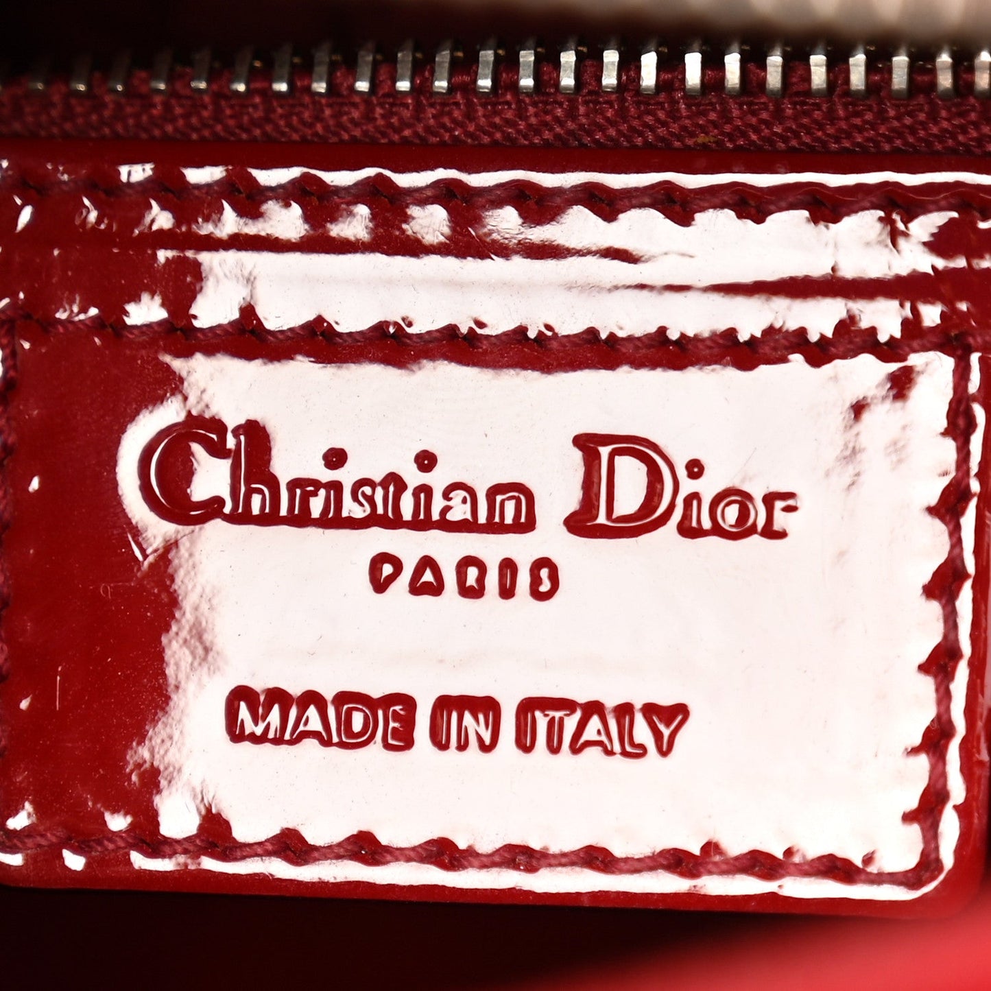 Christian Dior Lady Dior Cannage Lambskin Leather Bag - Red