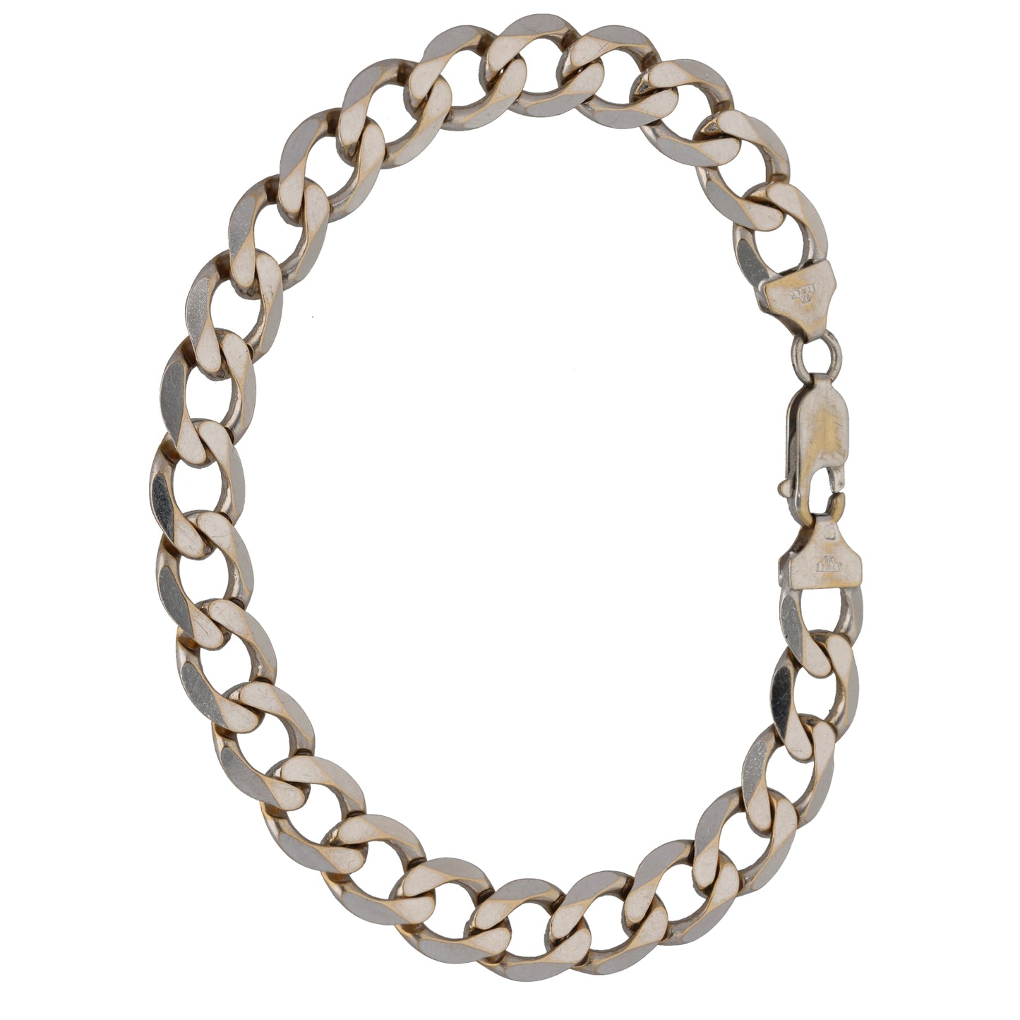 9ct White Gold Curb Bracelet