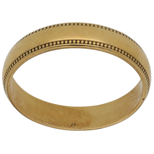 9ct Gold Plain Wedding Ring Size M