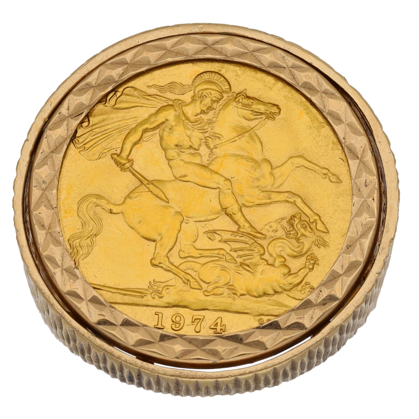 9ct Gold Coin Ring Size S