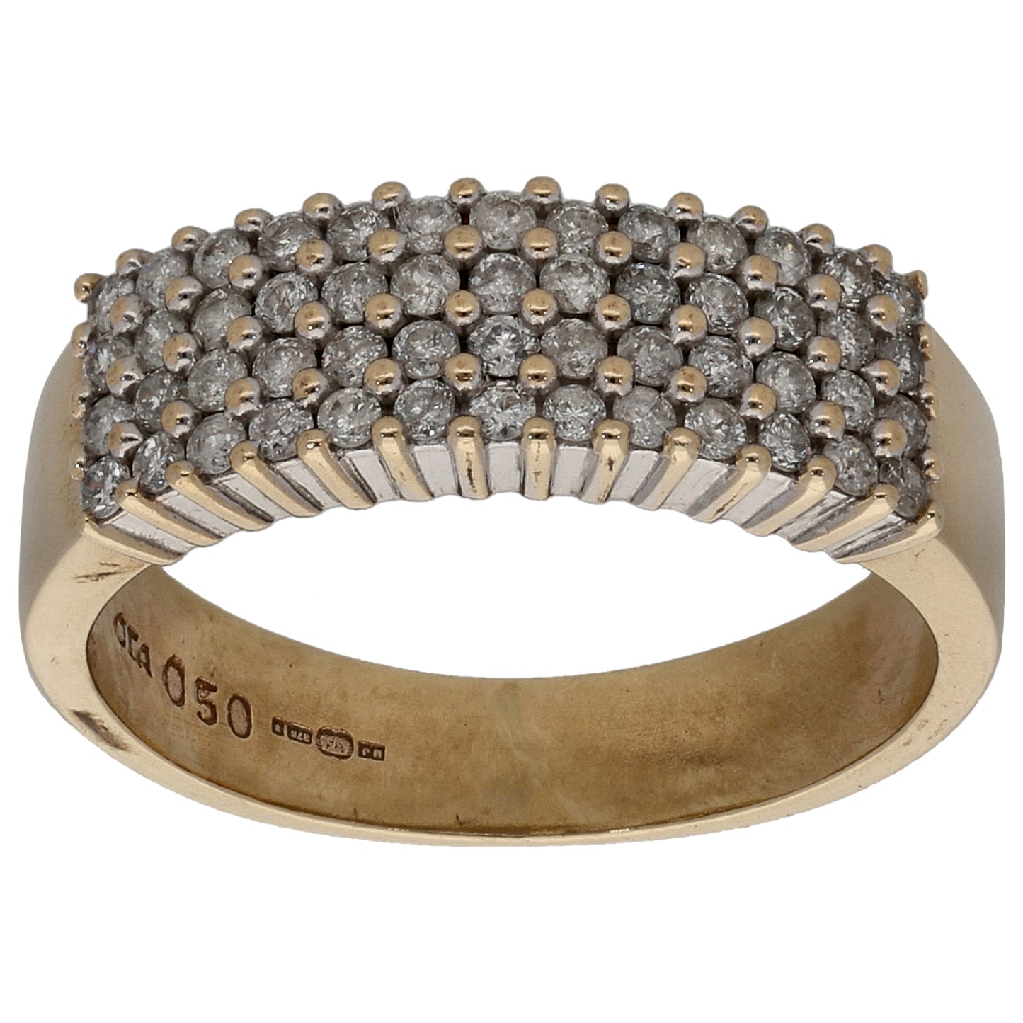 9ct Gold 0.50ct Diamond Dress/Cocktail Ring Size K