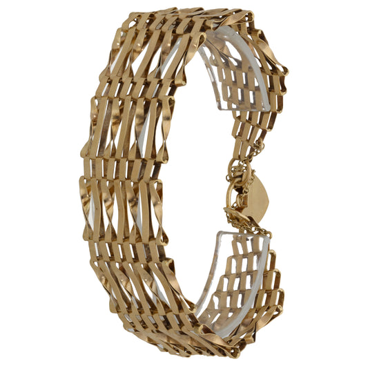 9ct Gold Gate Bracelet