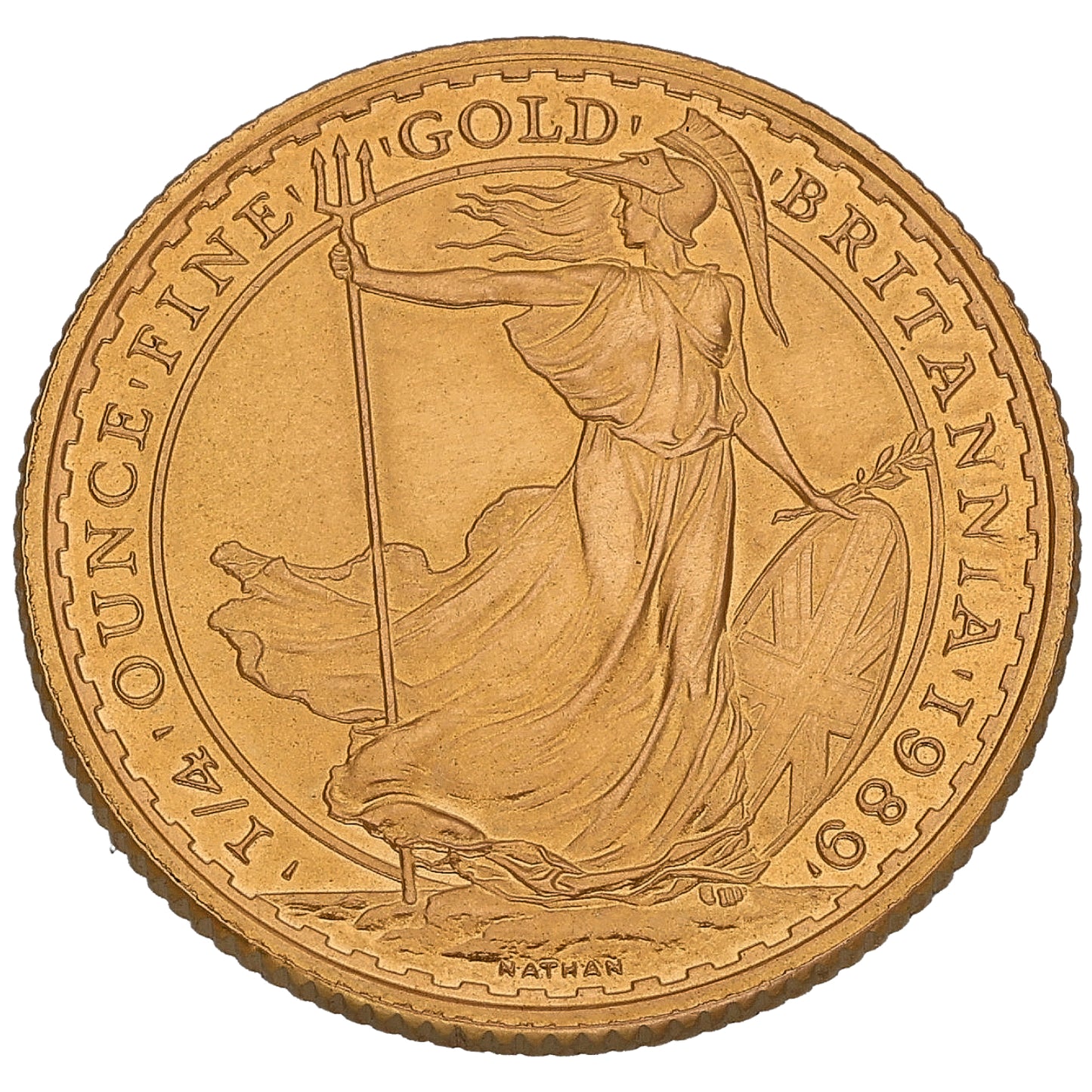 22ct Gold Queen Elizabeth II 1/4 OZ Britannia Coin 1989