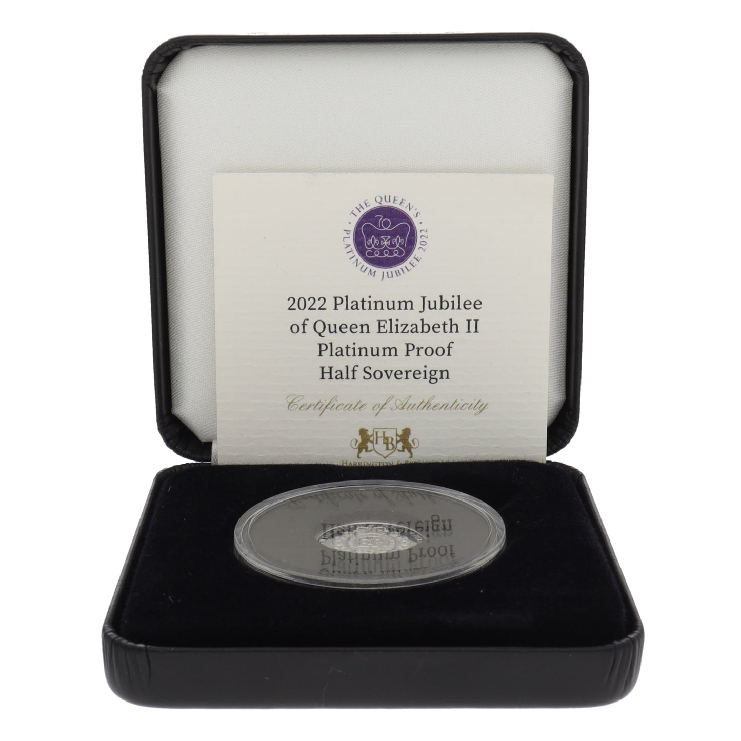 Platinum Queen Elizabeth II Platinum Jubilee Half Sovereign Coin 2022