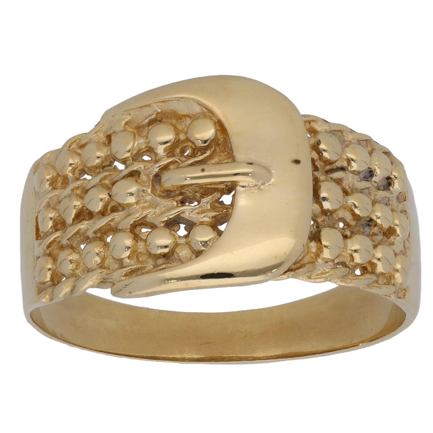 9ct Gold Buckle Ring Size W