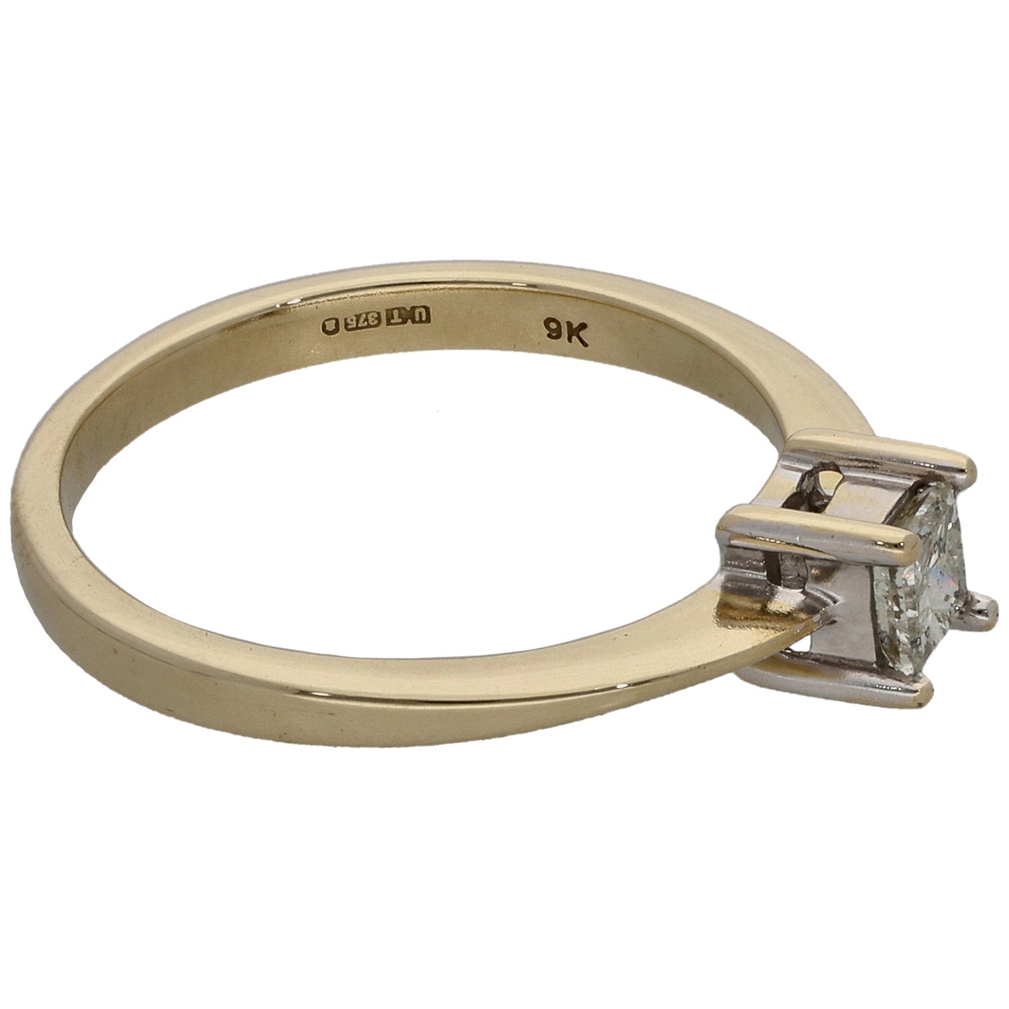 9ct Gold 0.25ct Diamond Solitaire Ring Size K