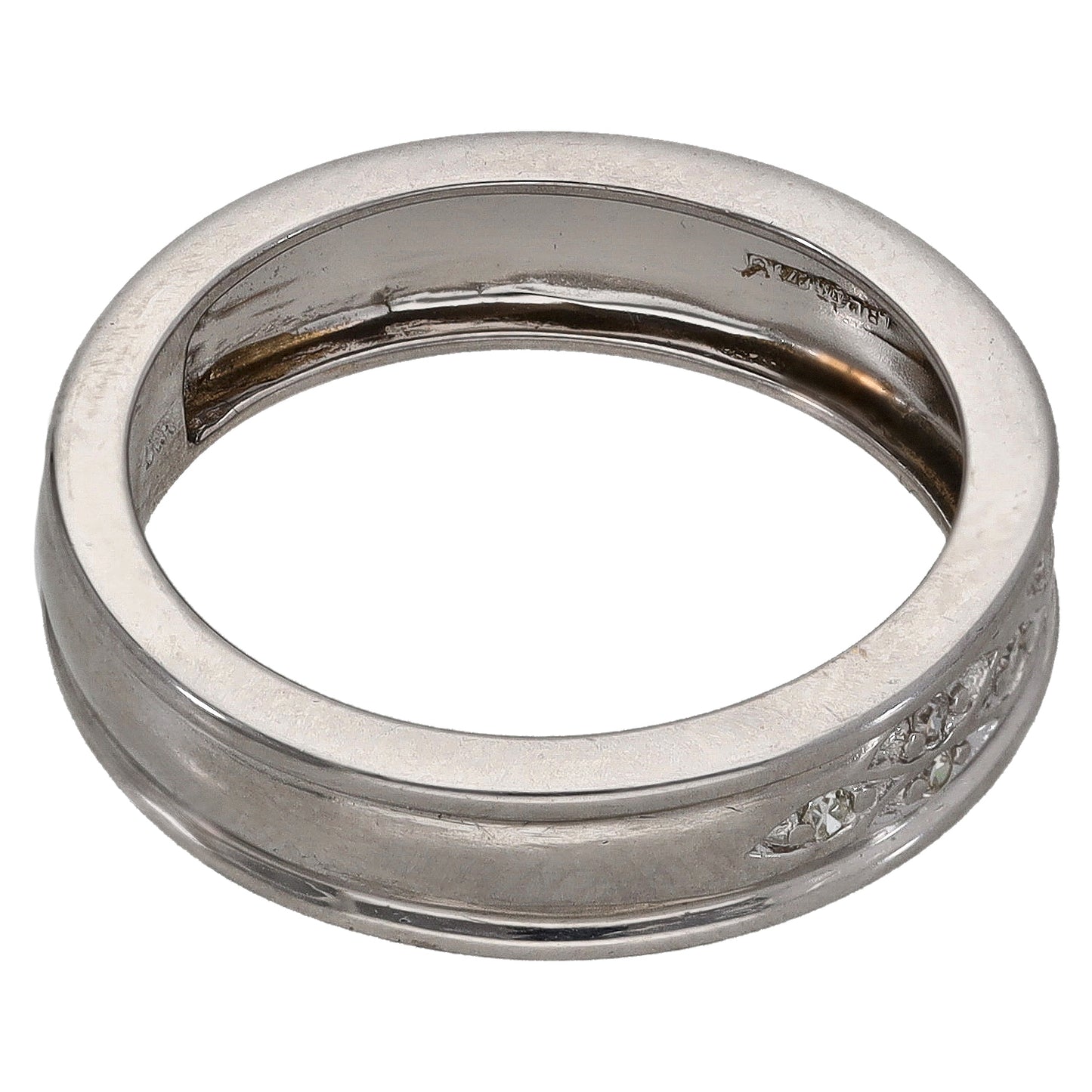 9ct Gold 0.035ct Diamond Half Eternity Ring Size N